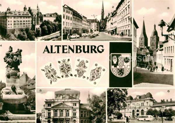 Altenburg Thueringen Schloss Markt Rote Spitzen Skatbrunnen