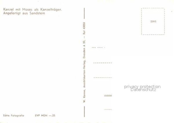 Lauenstein Erzgebirge Kanzel mit Moses als Kanzelträger Sands – Bild 2