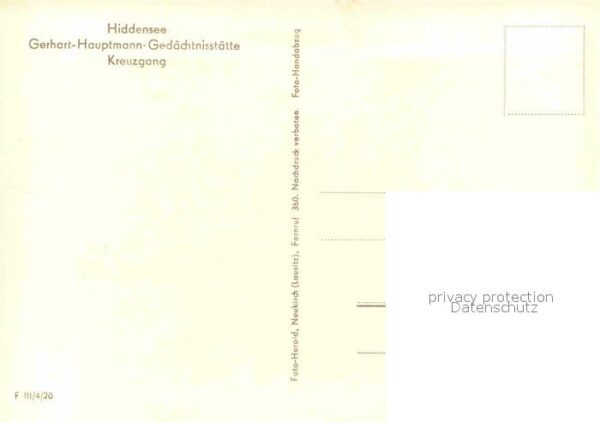 Kloster Hiddensee Gerthart Hauptmann Gedächtnisstätte Kre – Bild 2