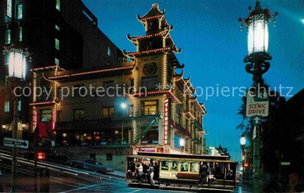 San Francisco California Chinatown after dark