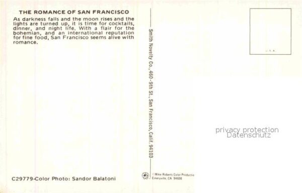 San Francisco California View at night – Bild 2