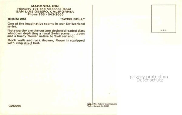San Luis Obispo Madonna Inn Room 202 Swiss Bell – Bild 2