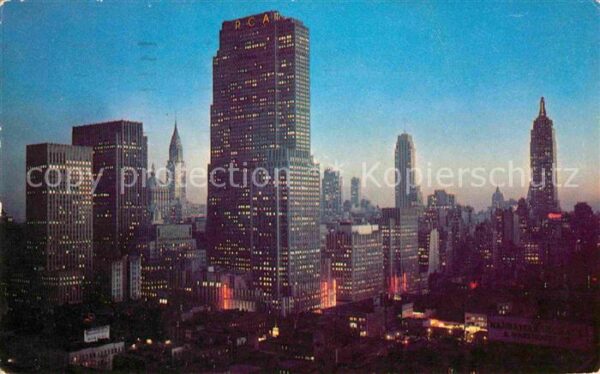New York City Manhattan RCA Bldg Chrysler Bldg and Em
