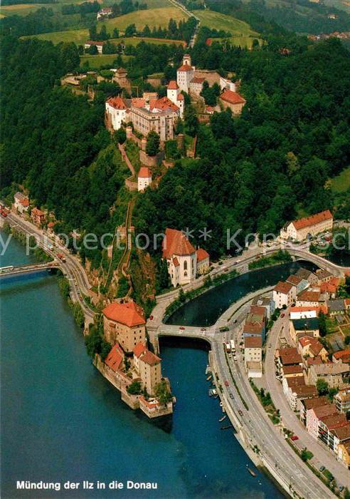 Passau Fliegeraufnahme Veste Oberhaus mit Wass