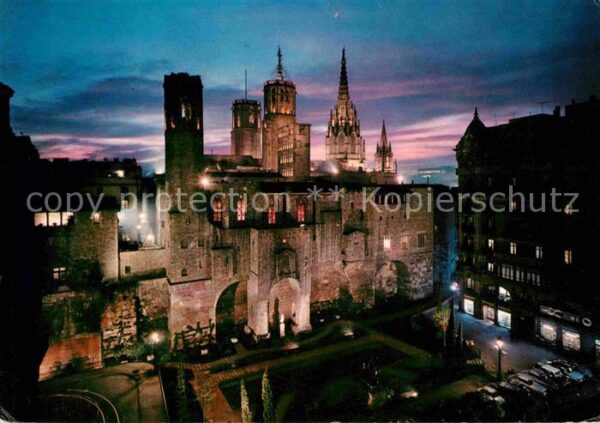 Barcelona Cataluna Plaza Ramon Berenguer III murallas roma