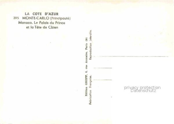 Monte-Carlo Le Palais du Prince et la Tete de Chien – Bild 2