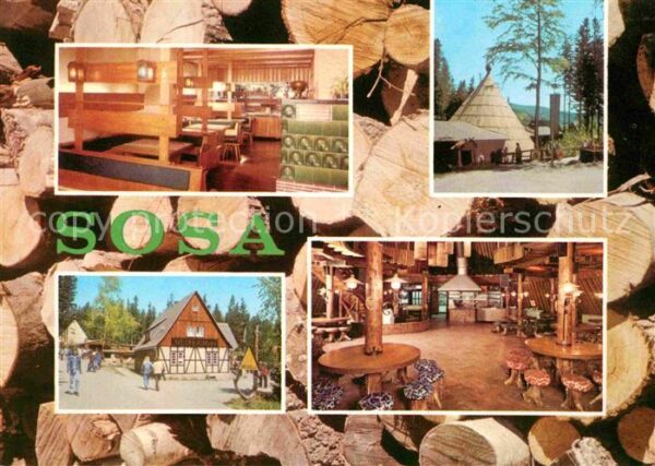 Sosa Erzgebirge Konsum Gaststätten Köhlerhütte und Meil