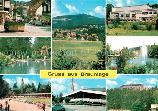 Braunlage Dorfbrunnen Panorama Kurhaus Gondelteic