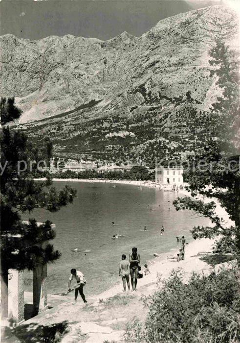 Makarska Dalmatien Teilansicht Strand