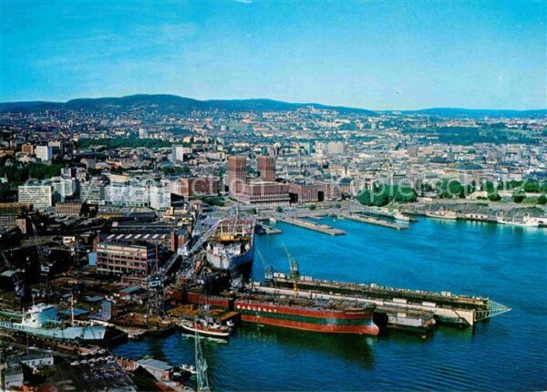 Oslo Norwegen Havna og Radhuset
