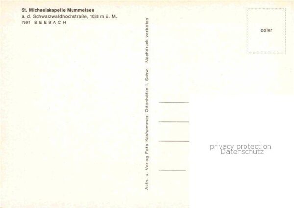 Seebach Ortenaukreis St Michaelskapelle Mummelsee – Bild 2