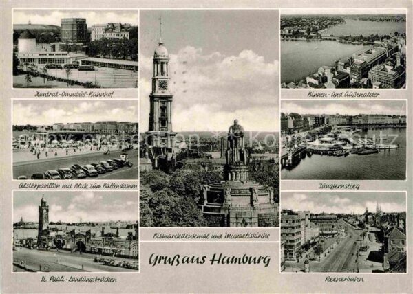 Hamburg ZOB Bismarckdenkmal Michaeliskirche Bin