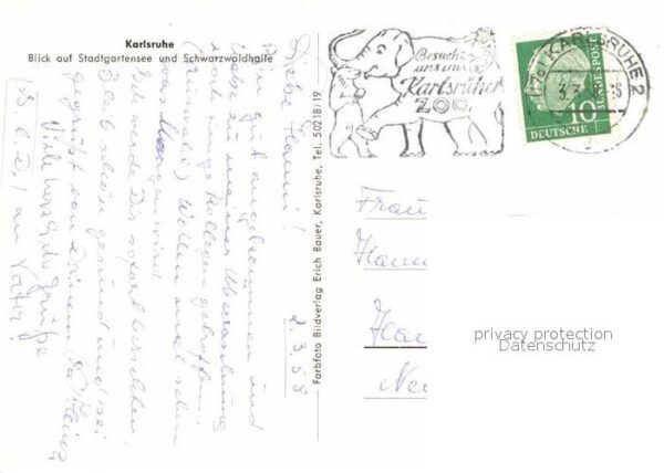 Karlsruhe Baden Stadtgartensee und Schwarzwaldhalle – Bild 2