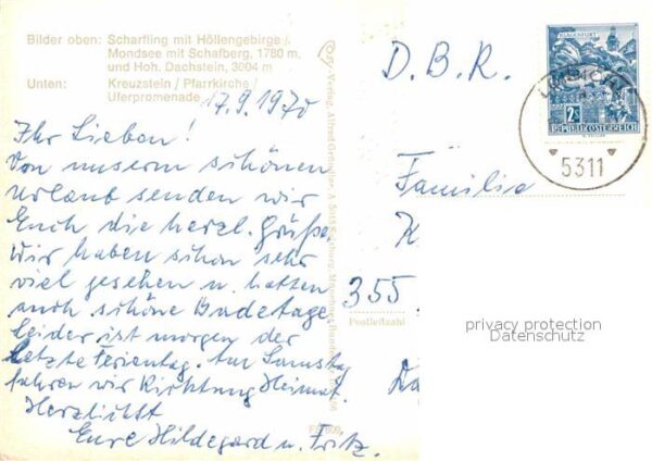 Scharfling mit Höllengebirge Mondsee Kreuzstein Pf – Bild 2