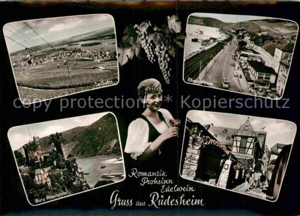 Ruedesheim Rhein Seilbahn Rheinstrasse Burg Rheinstein D
