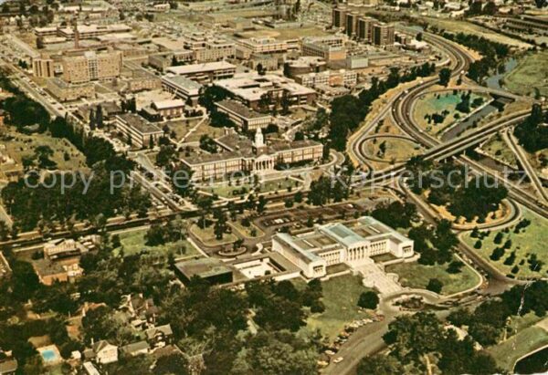 Buffalo New York Aerial view of Albright Knox Art Galler