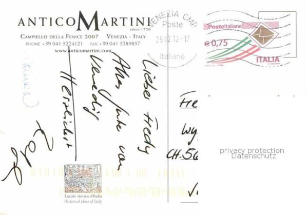 Venezia Venedig Campiello della Fenice Antico Martini – Bild 2