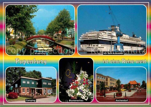 Papenburg Ems Kanal Kreuzfahrschiff Camping Blumensch