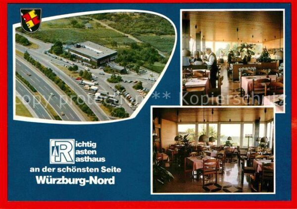 Wuerzburg Fliegeraufnahme Autobahn Rasthaus Würzb