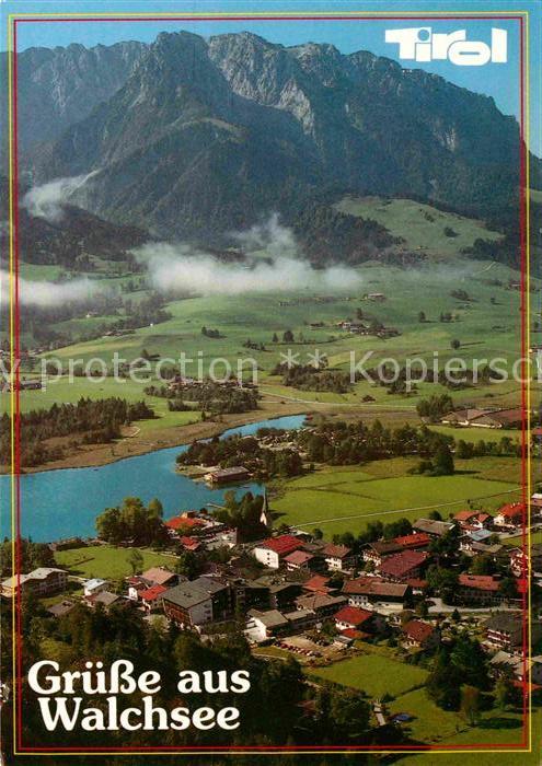 Walchsee Tirol Panorama mit Kaisergebirge
