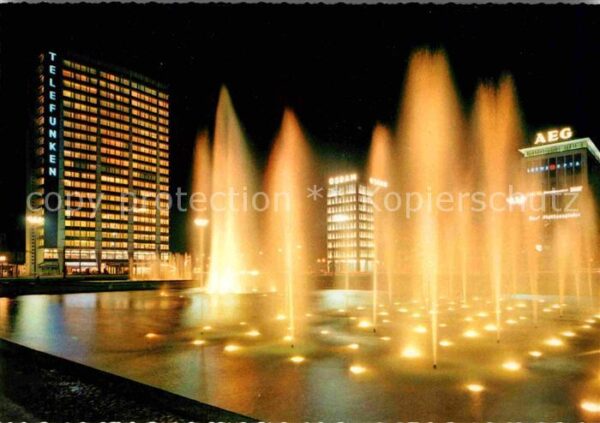 Berlin Ernst Reuter Platz Leuchtfontänen