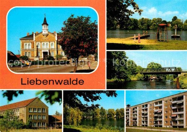 Liebenwalde Rathaus Freibad Mühlensee Vosskanal Brü