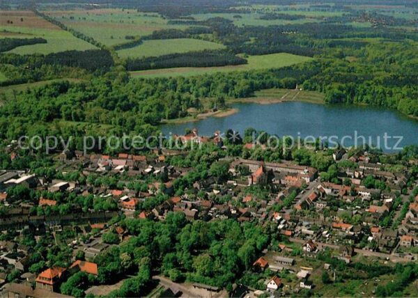 Rheinsberg Schloss und Stadt Fliegeraufnahme