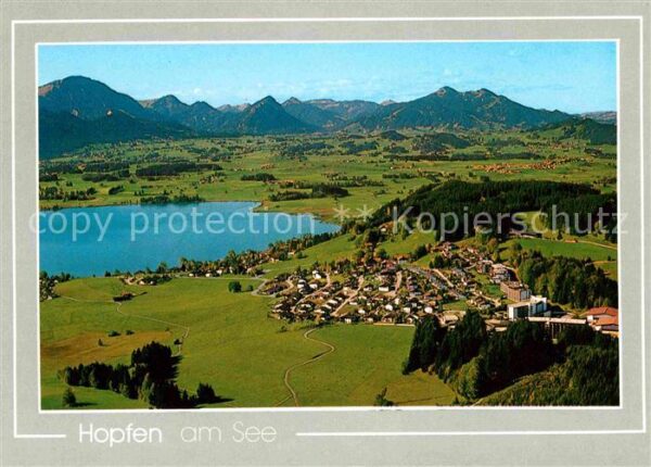 Hopfen See mit Kurzentrum Enzensberg Fliegeraufnah