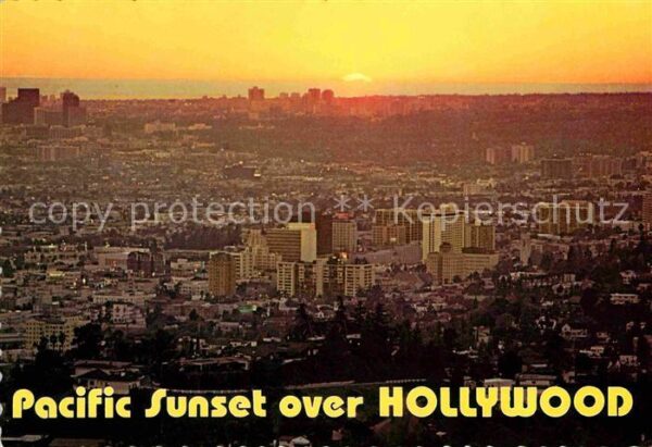 Hollywood California Pacific Sunset Panorama