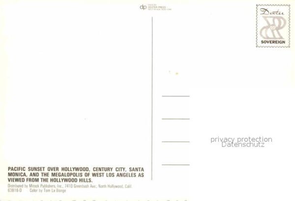 Hollywood California Pacific Sunset Panorama – Bild 2