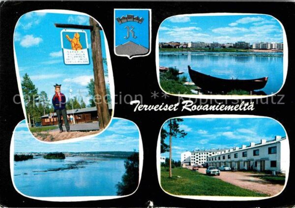 Rovaniemi Lappländer Landestracht Panorama Wohnhä