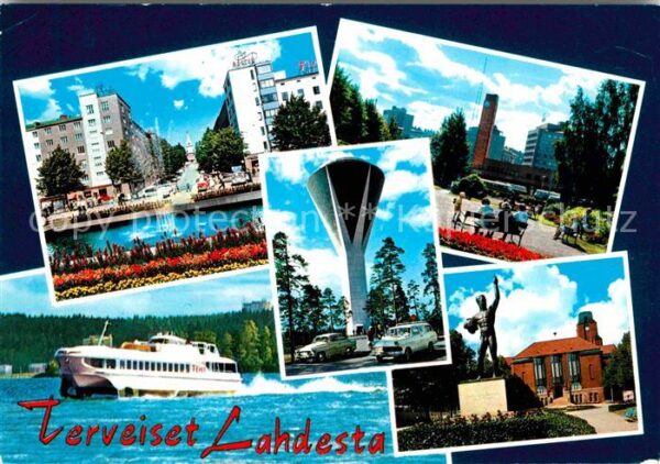 Lahti Teilansichten Park Denkmal Fähre