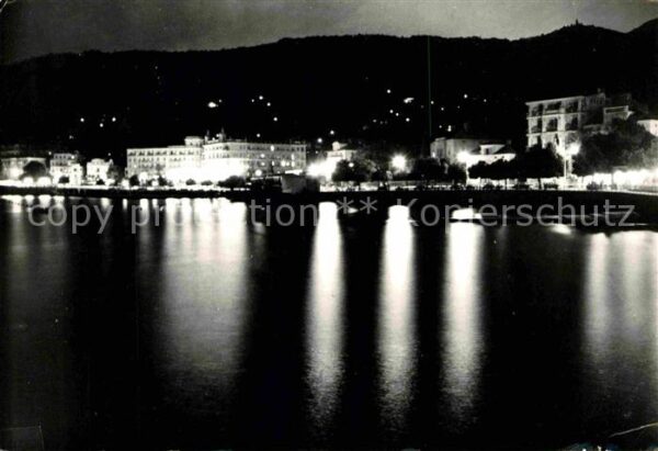 Opatija Abbazia Teilansicht bei Nacht