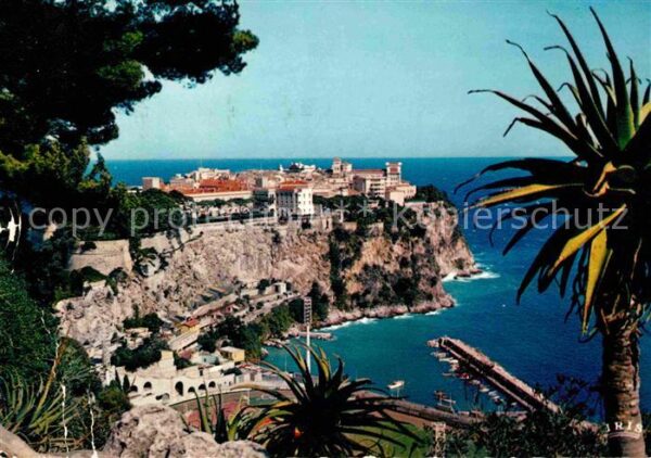 Monaco Le Rocher Vue prise du Jardin Exotique