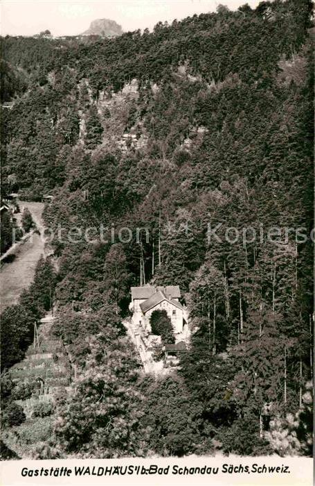 Bad Schandau Fliegeraufnahme Gaststätte Waldhäusel