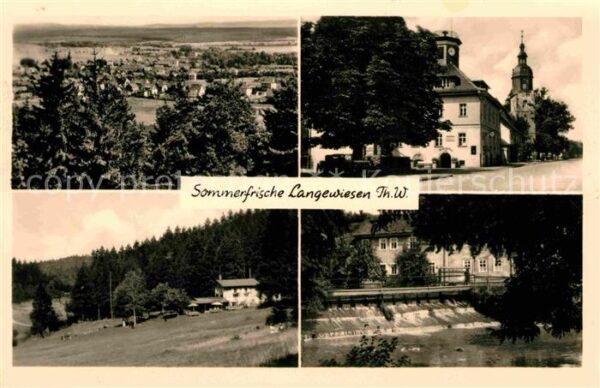 Langenwiesen Gesamtansicht Stauwehr Kirche