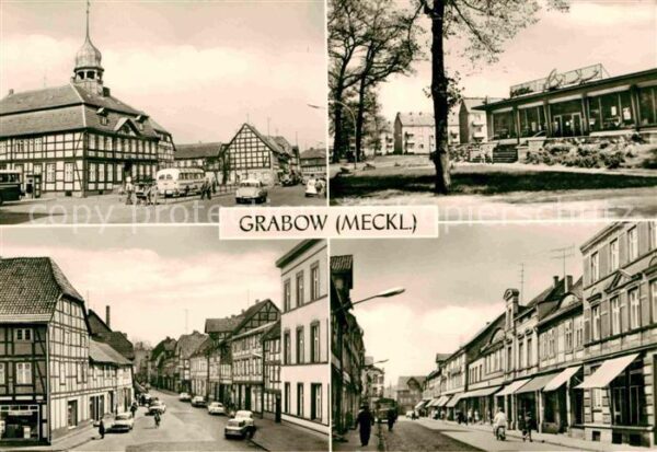 Grabow Mecklenburg Markt Rathaus NeueKaufhalle Karl Marx S