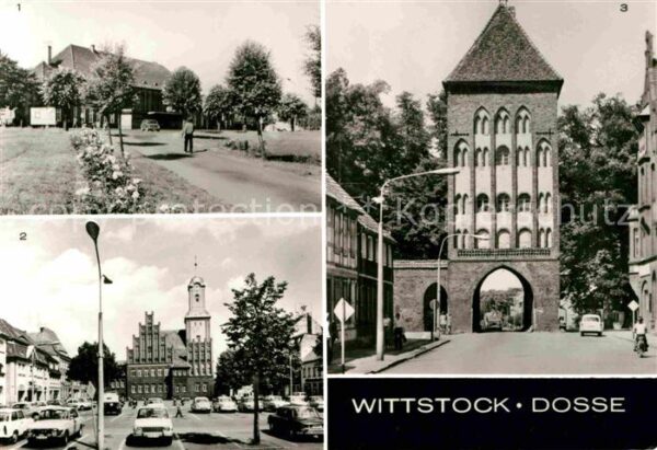 Wittstock Bahnhof Rathaus Ernst Thälmann Platz Gr