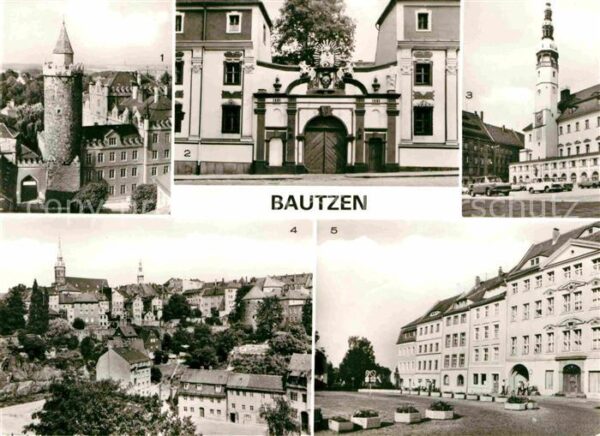 Bautzen Blick vom Reichenturm Domstift Rathaus