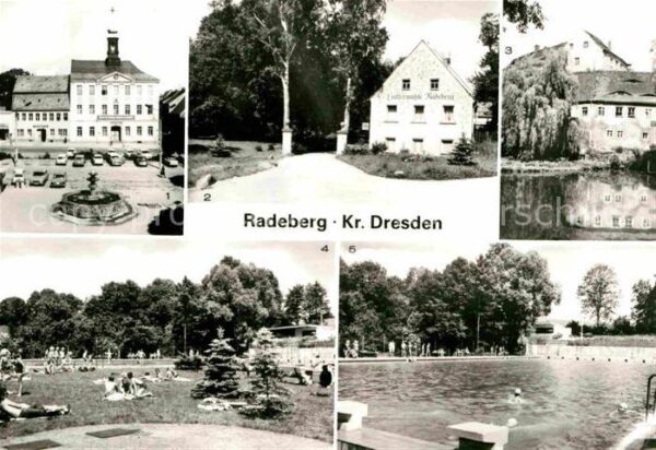 Radeberg Sachsen Rathaus Gaststätte Schloss Stadtbad