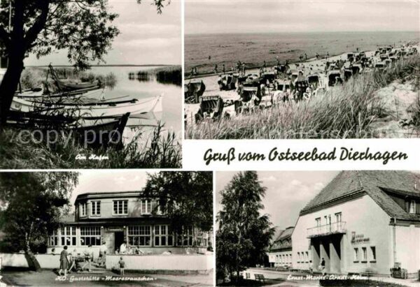 Dierhagen Ostseebad Hafen Gaststätte Meeresrauschen