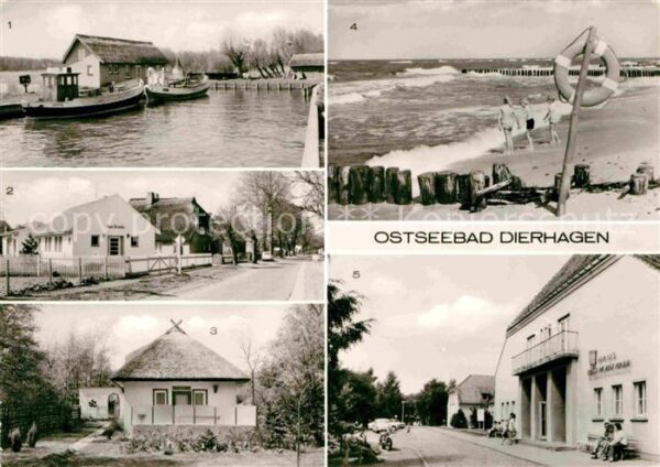 Dierhagen Ostseebad Strand Bootshafen Ferienheim Ernst Mori
