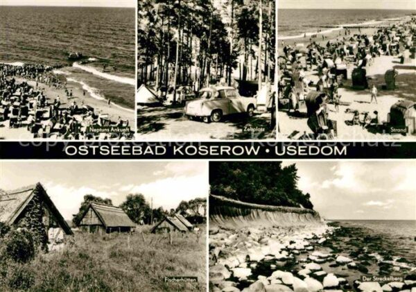 Koserow Ostseebad Usedom Strand Fischerhütten Streckelberg