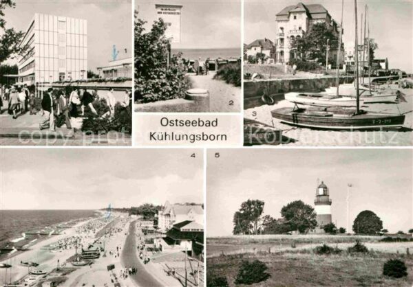 Kuehlungsborn Ostseebad Feriendienst Ernst Grube Strand Leuchtt