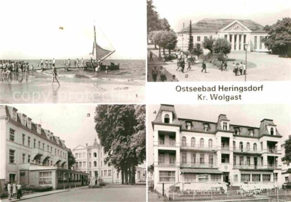 Heringsdorf Ostseebad Usedom Strand Kulturhaus Markt Erholungsheim G