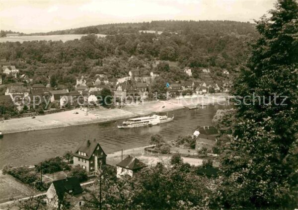 Wehlen Sachsen Panorama Schiff