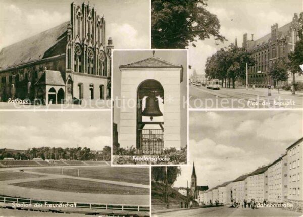 Frankfurt Oder Rathaus Platz der Republik Stadion der