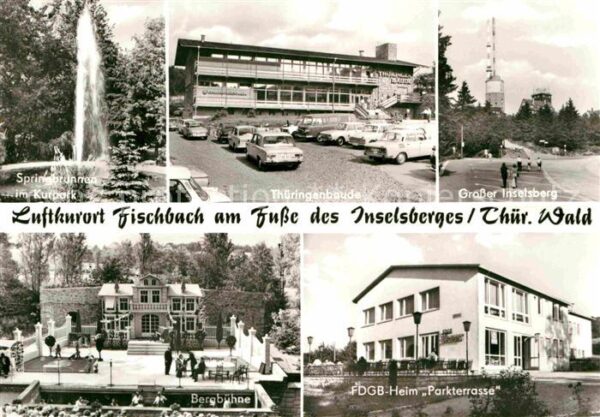 Fischbach Emsetal Springbrunnen Kurpark Bergbühne FDGB-He