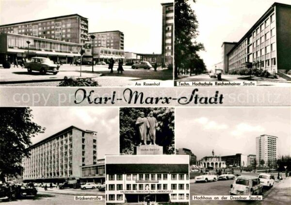 Karl-Marx-Stadt Rosenhof Brückenstrasse Dresdner Strass