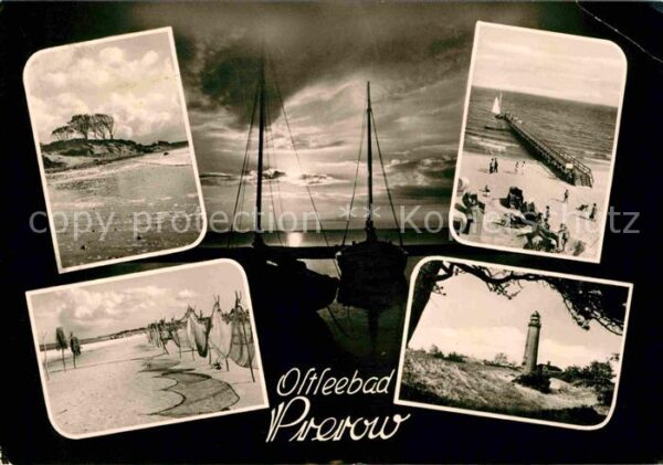 Prerow Ostseebad Leuchtturm Strand Fischernetze